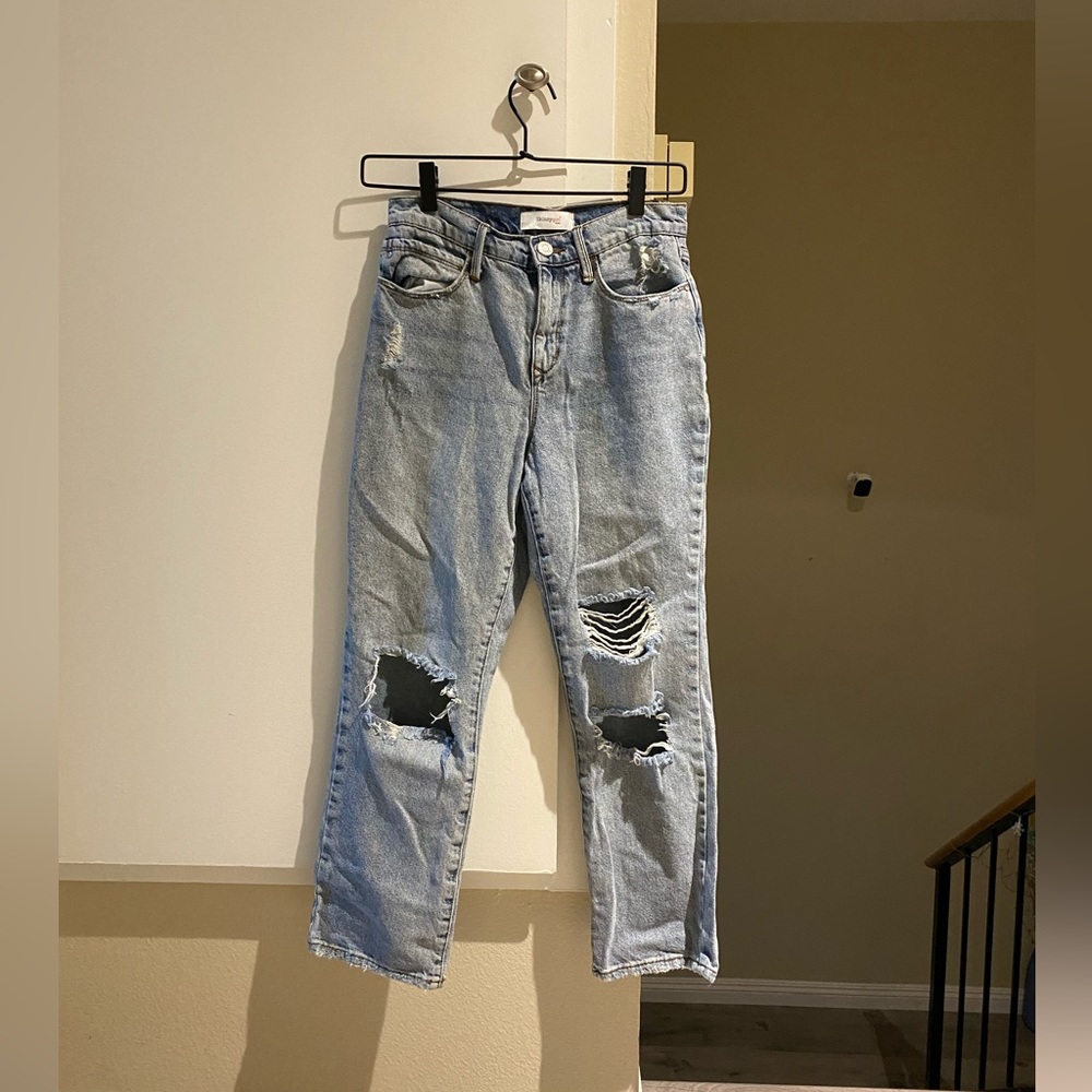 Skinnygirl high rise straight leg jeans